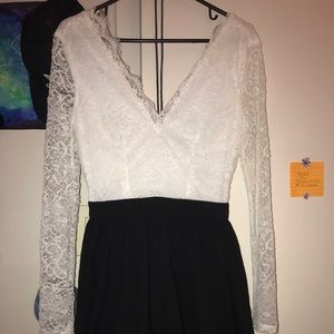 Vintage Black And White Dress